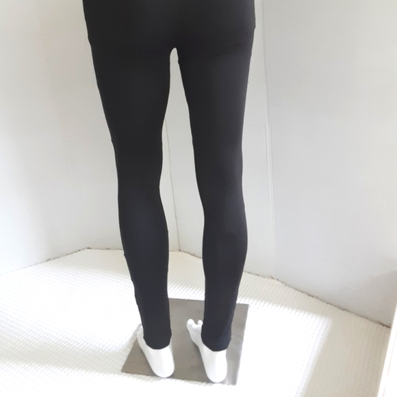 NEW ZANZEA STREETWEAR FAUX LEATHER BANDAGE STRIP LEGGINGS SZ S - Picture 5 of 7